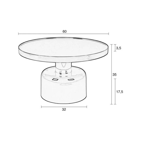 Fém kerek tárolóasztal ø 60 cm Glam – Zuiver-image-4