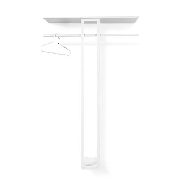 Fehér acél fali fogas polccal 100 cm Luno Large – Spinder Design-image-3