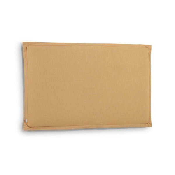 Mustársárga kárpitozott ágytámla 186x106 cm Tanit – Kave Home