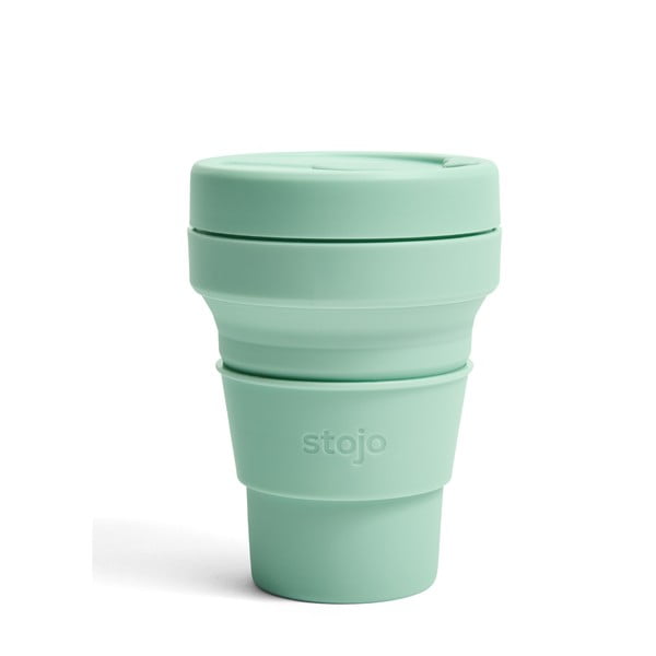 Pocket Cup Seafoam zöld összecsukható utazópohár, 355 ml - Stojo