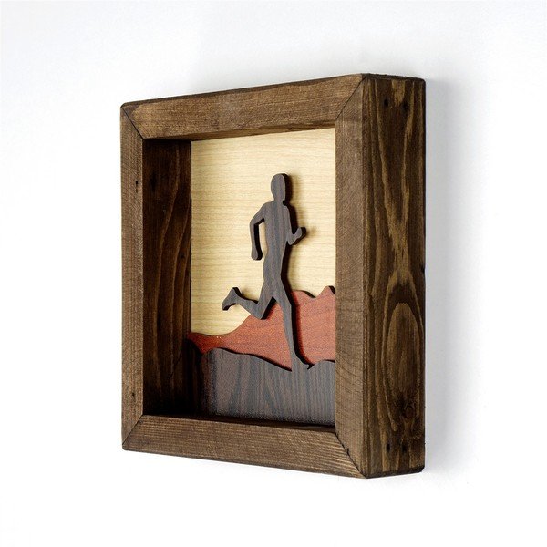 Running Man fa kép, 16 x 16 cm - Kate Louise-image-2