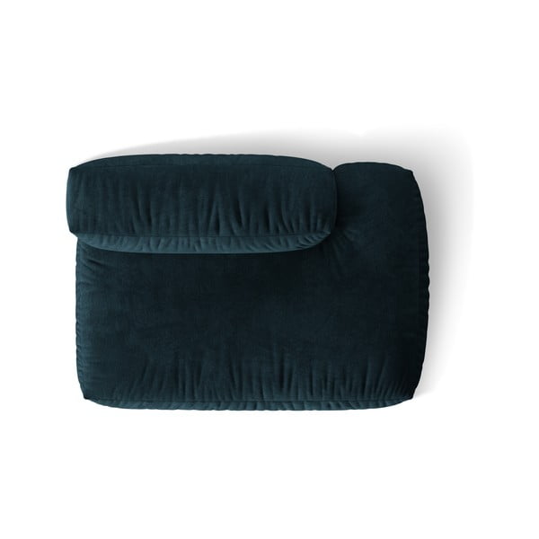 Sötétkék bársony kanapé modul (jobb oldali) Martina – Micadoni -image-3