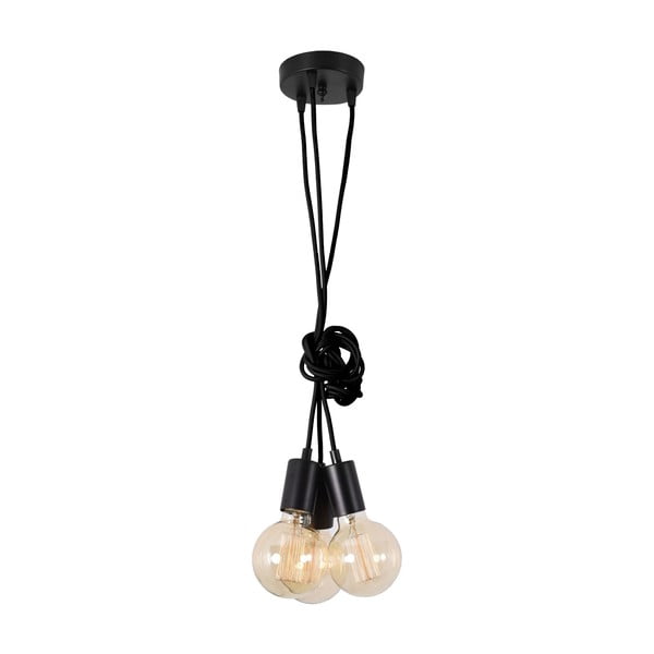 Spider Lamp fekete 3 ágú mennyezeti függűlámpa - Filament Style