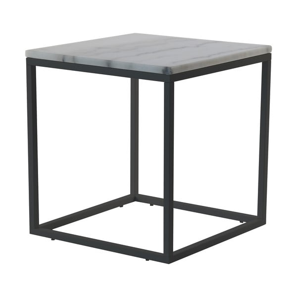 Accent márvány kávézó asztal fekete vázzal, 55 cm széles - RGE