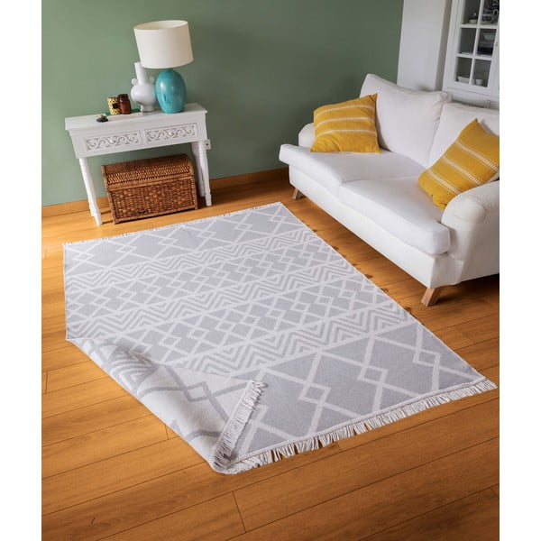 Duo fehér-szürke pamut szőnyeg, 160 x 230 cm - Oyo home-image-2