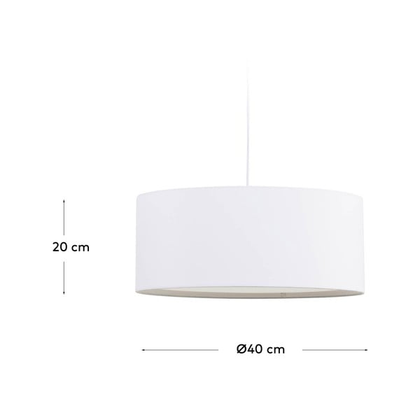 Fehér lámpabúra ø 40 cm Santana – Kave Home-image-3