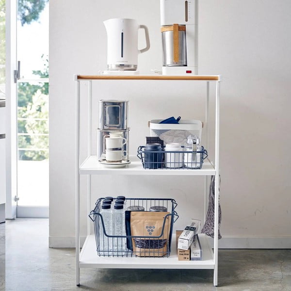 Matt fehér acél polcos állvány 60x90x46,5 cm Tower – YAMAZAKI-image-1