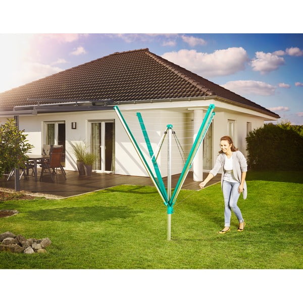 Ezüstszínű kerti ruhaszárító 60 m Linomatic 600 Deluxe Cover – LEIFHEIT-image-1