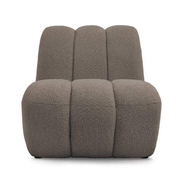 Szürkésbarna buklé fotel Janissaire – Bobochic Paris-image-3