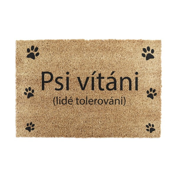 Kókuszrost lábtörlő 40x60 cm Psi vítáni – Artsy Doormats