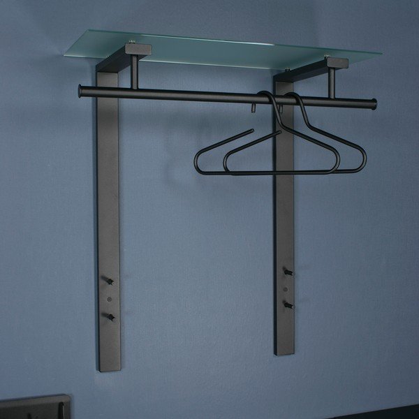 Fekete fém fali fogas polccal 80 cm Dutch – Spinder Design-image-4