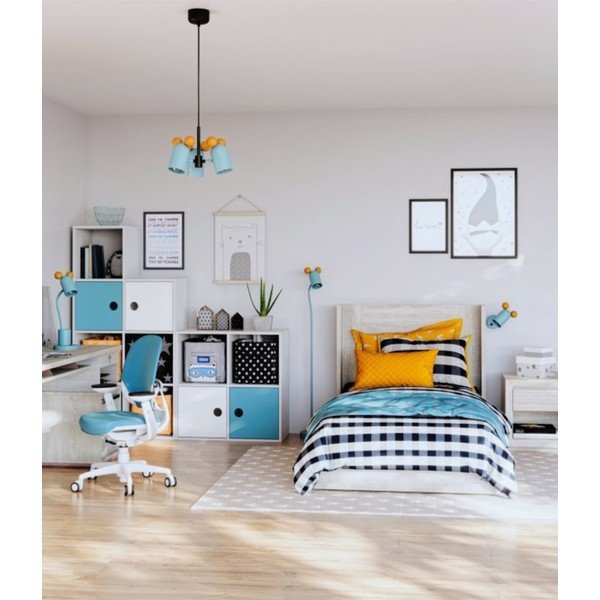 Világoskék asztali lámpa fém búrával (magasság 50 cm) Mouse – GTV-image-2