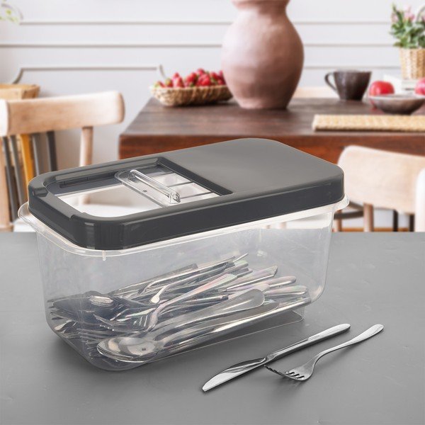 Fedeles műanyag tárolódoboz 35x20x18 cm Slop – Orion-image-2