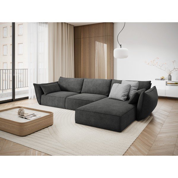 Szürke sarokkanapé (jobb oldali) Vanda – Mazzini Sofas-image-1