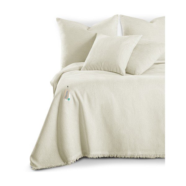 Krémszínű zsenília ágytakaró 220x240 cm Talo – Filumi