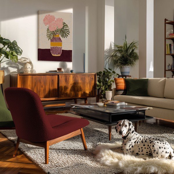 Kép 60x80 cm Striped Vase – Styler-image-1