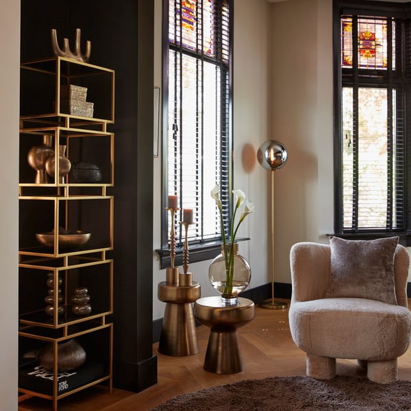 Fém kerek tárolóasztal ø 29 cm Dakwa – Light & Living-image-1