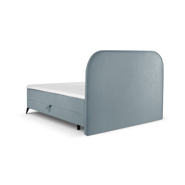 Világoskék boxspring ágy tárolóhellyel 180x200 cm Eclipse – Cosmopolitan Design-image-3