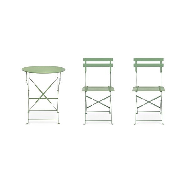 Zsályaszínű acél kétszemélyes kerti étkezőgarnitúra Austin – Bizzotto-image-4