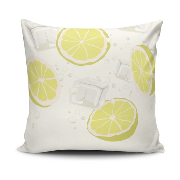 Cushion Love Lemons pamut keverék párnahuzat, 45 x 45 cm