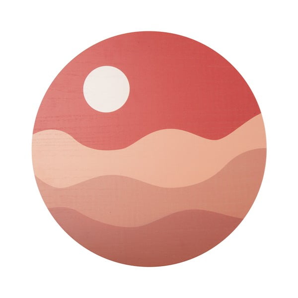 Clay Sunset barna-piros fali kép, ø 40 cm - PT LIVING