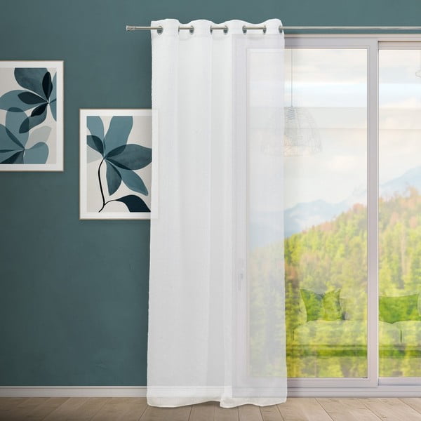 Fehér fényáteresztő függöny 140x260 cm Flat – Casa Selección-image-1