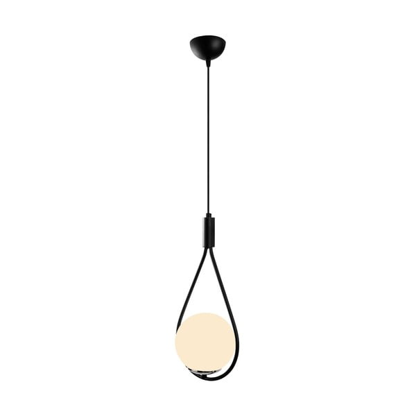 Fekete-fehér függőlámpa üveg búrával Mudoni – Opviq lights-image-2