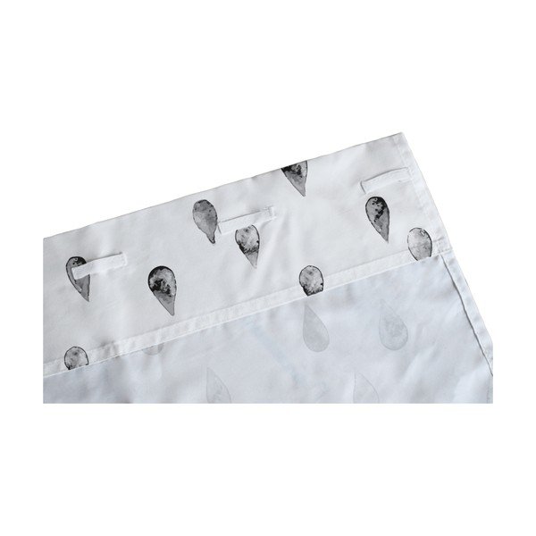 Fehér pamut-szatén gyerek függöny 110x250 cm Bunnies in the Rain – Butter Kings-image-2