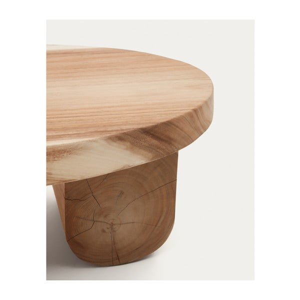 Natúr színű munggur fa dohányzóasztal 60x90 cm Mosi – Kave Home-image-3