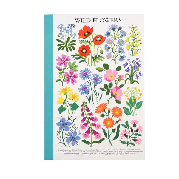 Jegyzetfüzet 60 oldal, A5 Wild Flowers – Rex London