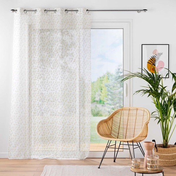 Bézs átlátszó függöny 137x280 cm Farandole – douceur d'intérieur-image-2