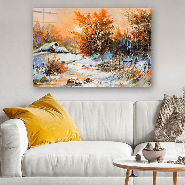 Üveg kép 100x70 cm Winter – Wallity-image-1