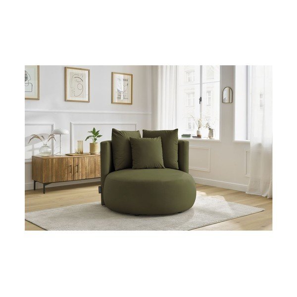 Zöld bársony fotel Cesar – Bobochic Paris-image-1