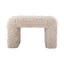 Bézs műszőrme puff Bobbie – Bloomingville