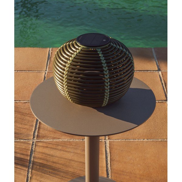 Napelemes-USB LED asztali-hordozható kültéri lámpa ø 25 cm Garoina – Kave Home-image-1
