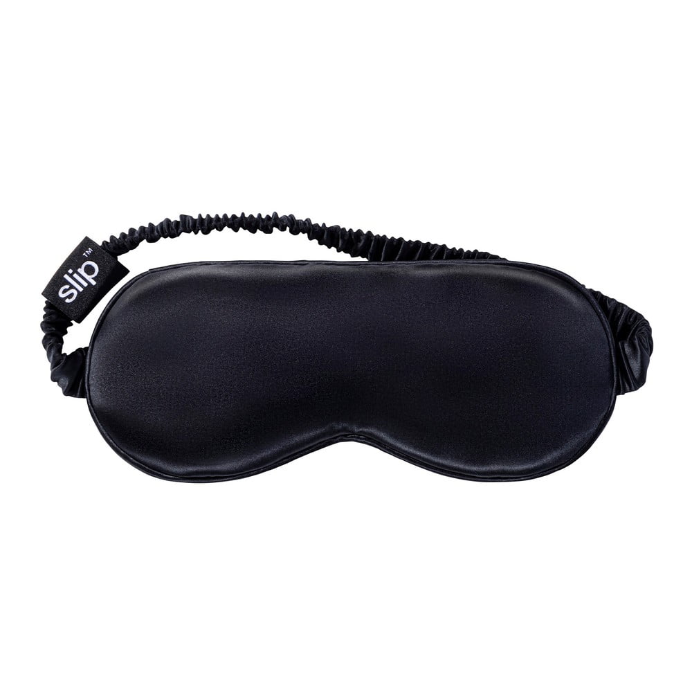 Fekete selyem alvómaszk Black slip