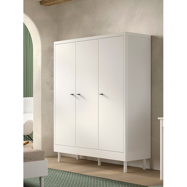 Fehér bükkfa gyerek ruhásszekrény 146x190x55 cm Forrest – Vipack-image-1