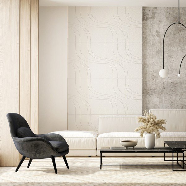 Textil akusztikus panel szett 2 db-os 60x60 cm Waves II – Styler-image-1