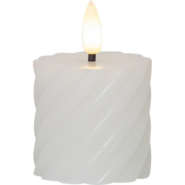 Flamme Swirl Antique 2 db fehér LED viaszgyertya, magasság 7,5 cm - Star Trading-image-2