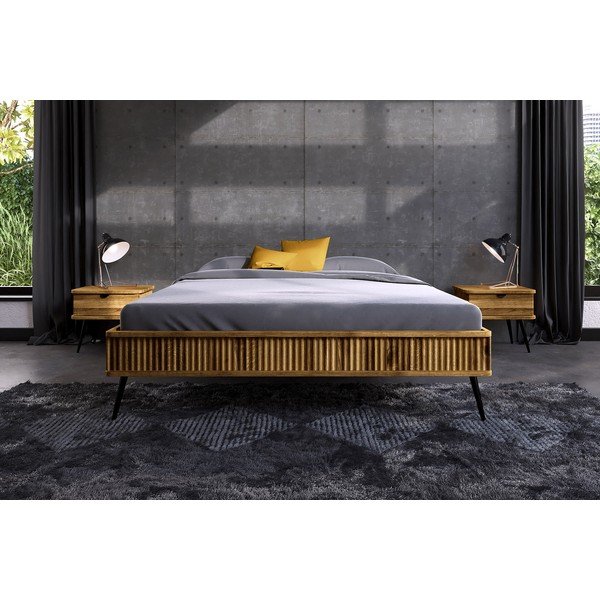 Tölgyfa franciaágy 180x200 cm Kula - The Beds-image-1