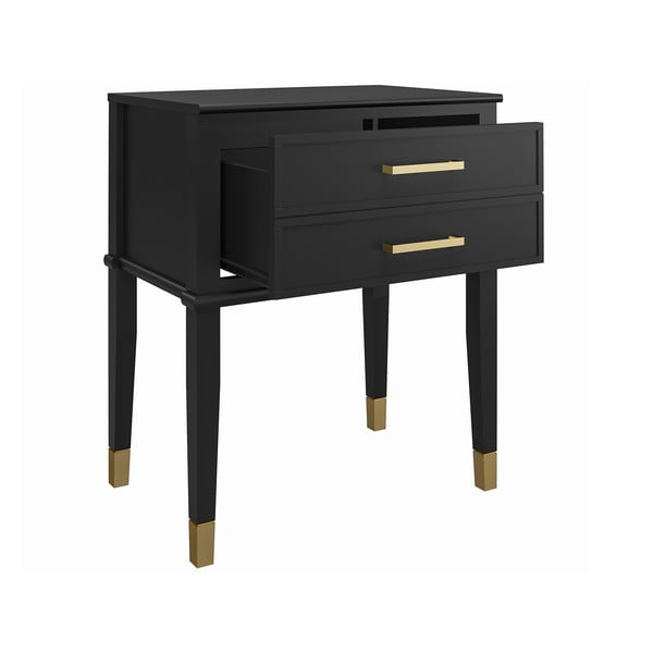 Fekete éjjeliszekrény Westerleigh – CosmoLiving by Cosmopolitan-image-4