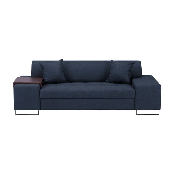 Orlando kék kanapé, fekete lábakkal, 220 cm - Cosmopolitan Design