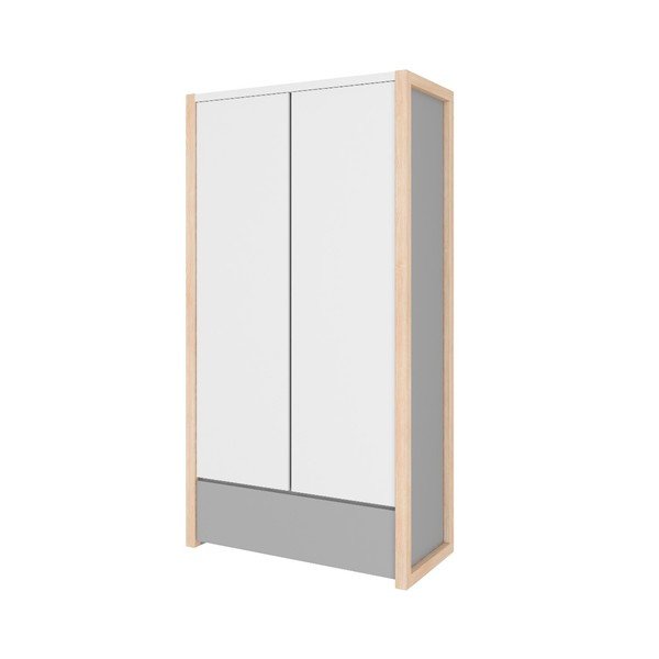 Pinette szürke kétajtós ruhásszekrény - BELLAMY-image-1