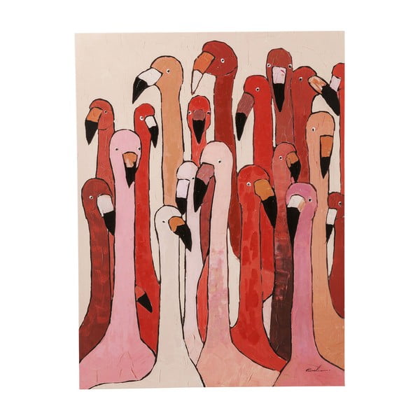 Flamingo Meeting kép, 120 x 90 cm - Kare Design