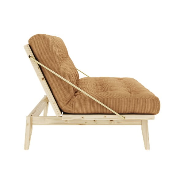 Mustársárga kinyitható kanapé 190 cm Folk – Karup Design-image-4