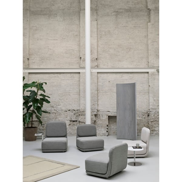 Standby Low + Side Table narancssárga fotel fehér fém kisasztallal - Softline-image-4