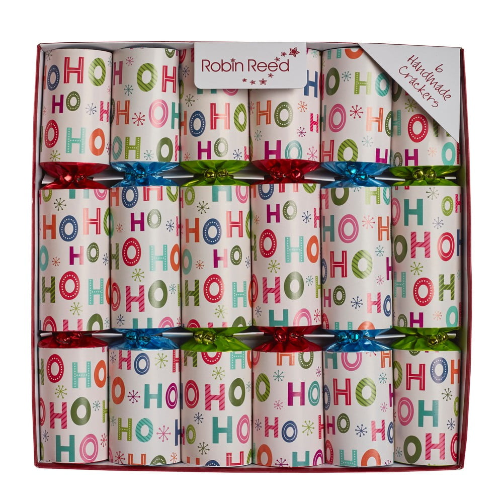 Karácsonyi cracker szett 6 db-os Ho Ho Ho Robin Reed