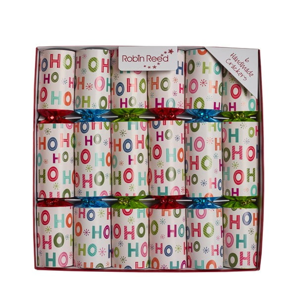 Karácsonyi cracker szett 6 db-os Ho Ho Ho – Robin Reed