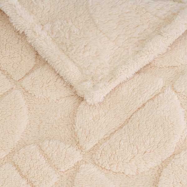 Bézs mikroplüss takaró 130x160 cm Mid Century – Casa Selección-image-1