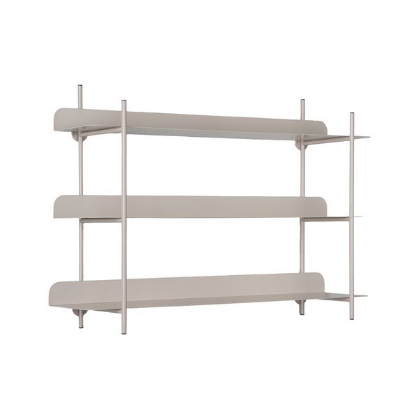 Szürke többszintes fém fali polc 60 cm Riqueza Tres – PT LIVING-image-2